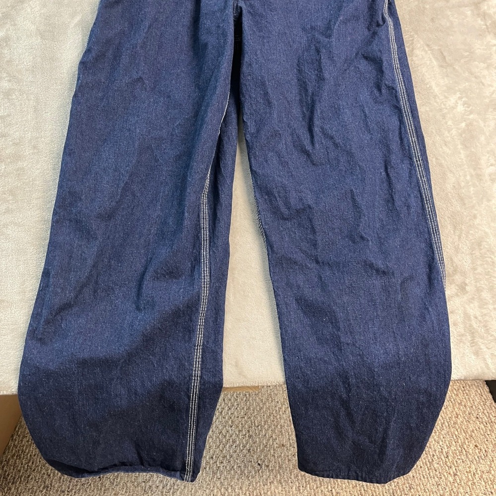 Vintage Pointer Brand Denim Overalls Mens 33x30 Blue Bib Workwear USA Made - Picture 3 of 14